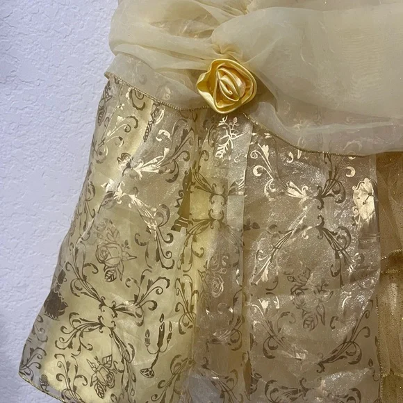 Disney belle Golden Princess Dress for Kids - Picture 6 of 9